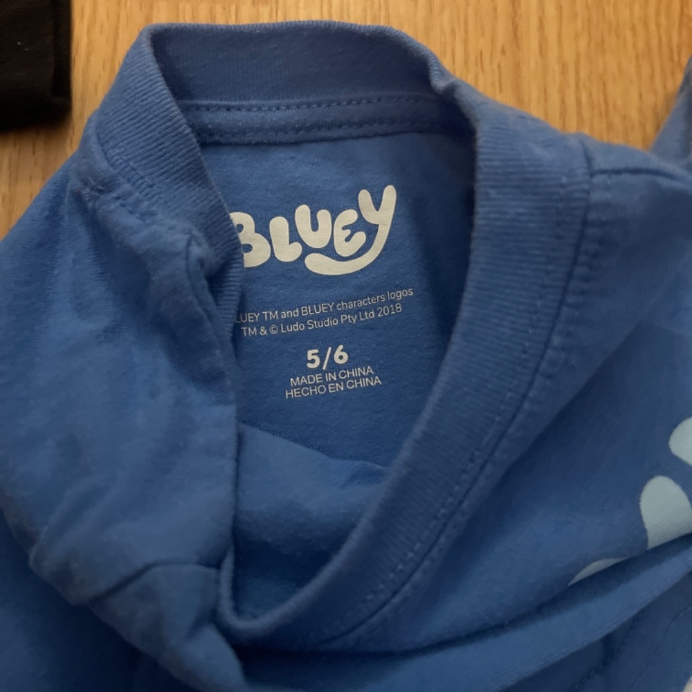 Bluey Toddler Bundle of Two Black and Blue Short Sleeve Tee Shirts / T-Shirt - Picture 6 of 7